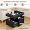 Bedside Table with Built-In Charger Sleek Nightstand for Home and Office